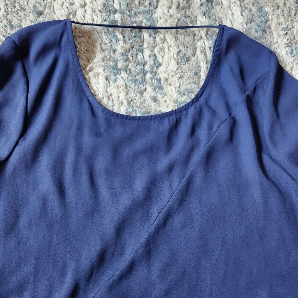 Bellatrix Navy Blue Blouse || Medium EUC - Picture 6 of 11